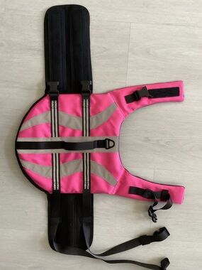 Dog Life Jacket NEW Size Large, Pink black gray Pet Life Vest